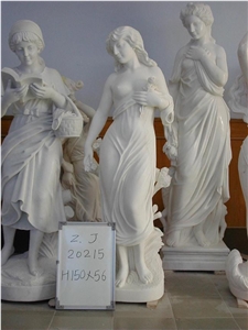 Western Lady Statue,Human Stone Sculpture,White Marble Sculpture