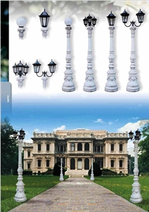 Western Lamp Poles, Lamp Poles White Marble Column
