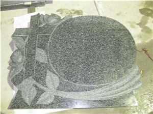 Western Stone Dark Grey Headstone, Good Quality Tombstone