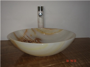 White and Yellow Basin, Yellow Onyx Sinks & Basins