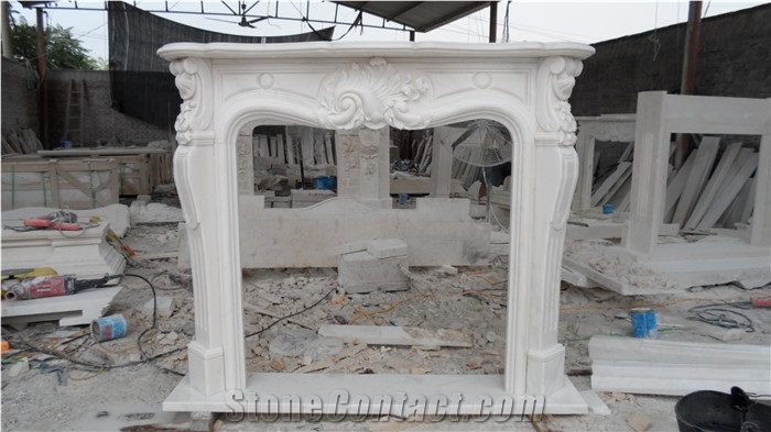 white fireplace mantel,modern fireplace mantel,stone fireplace mantel