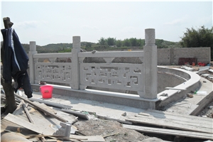 White Granite Stone Fence for the Outdoor