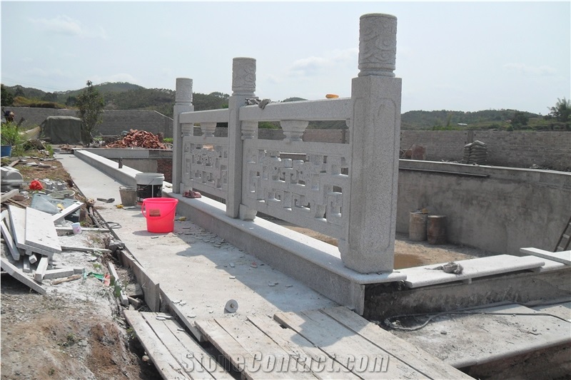 White Granite Stone Fence for the Outdoor