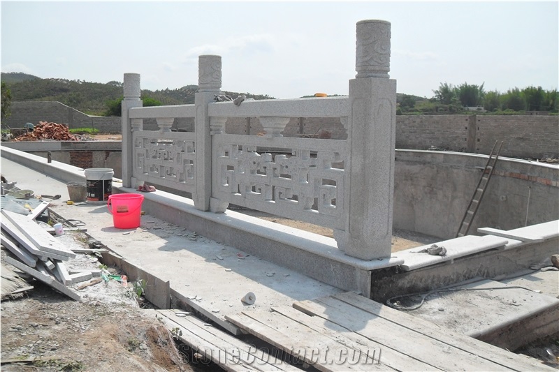 White Granite Stone Fence for the Outdoor