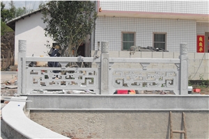 White Granite Stone Fence for the Outdoor