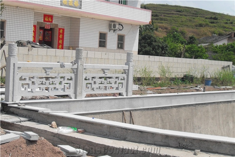 White Granite Stone Fence for the Outdoor