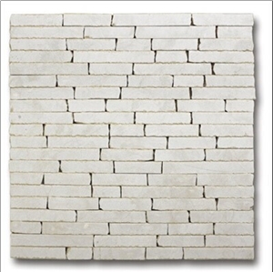 White Limestone Mosaic，Linear Strip Mosaic