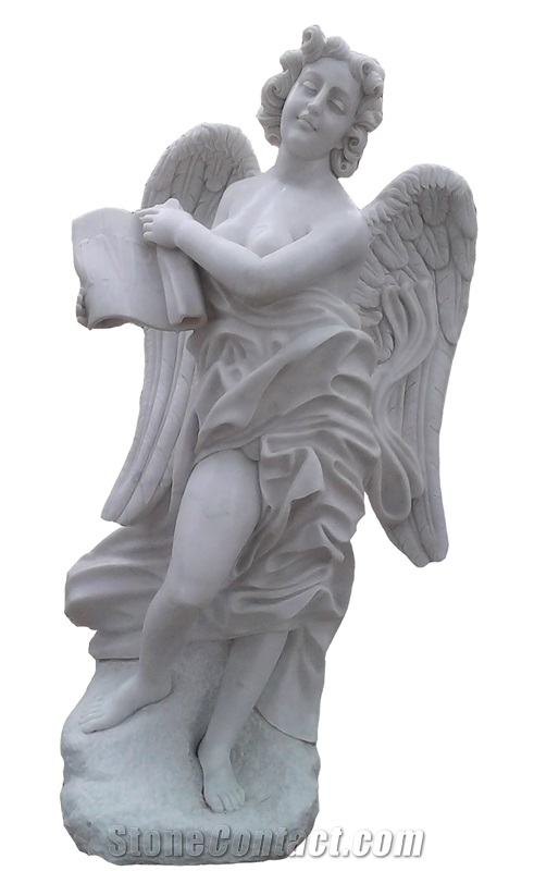 White Marble Angel Statue Sculpture,Western Figure Statue,Carving Human Sculptures