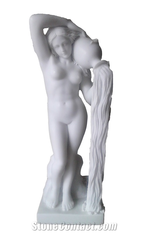 White Marble Figure Statue,Stone Carving Human Sculpture