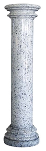 White Rose Granite Column & Pillars,Polished Round Columns
