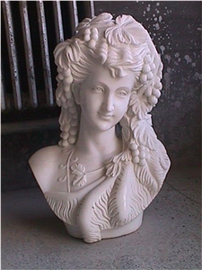 Woman Bust Statue,White Marble Statue,Figure Statue
