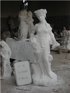 woman statue,western human sculpture,white marble figure sculpture