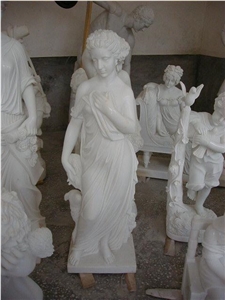 woman statues, western human sculptures,white marble garden sculptures