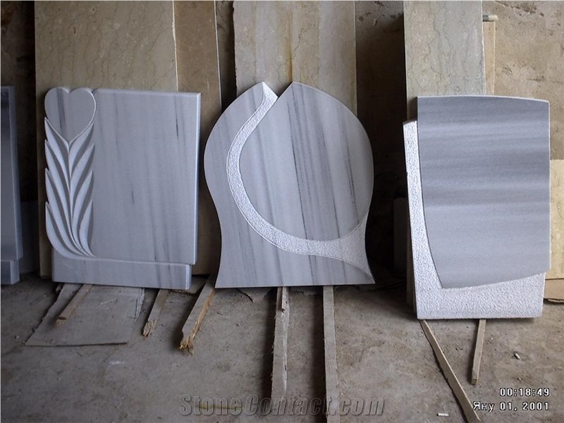 Kavala White Marble Gravestones