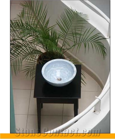 Armonica D 38 Azul Cielo Marble Wash Basin