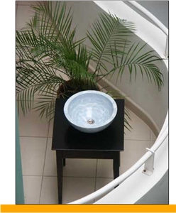 Armonica D 38 Azul Cielo Marble Wash Basin