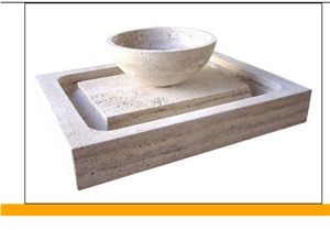 Based on Solid Oak Travertine Wash Basin