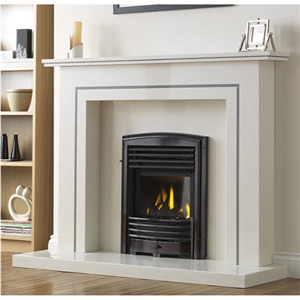 Aztec Fireplace - Portuguese Limestone Fireplaces