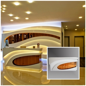 Acrylic Solid Surface Modern Fashionable Style Reception Counter Acrylic Solid Surface Modern Fashionable Style Reception Counter