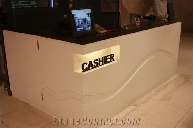 Acrylic Solid Surface Modern Fashionable Style Reception Counter