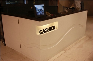 Acrylic Solid Surface Modern Fashionable Style Reception Counter