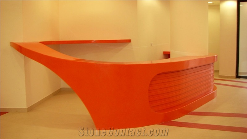 Acrylic Solid Surface Modern Fashionable Style Reception Counter