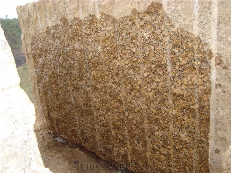 Giallo Fiorito Granite Block, Brazil Yellow Granite