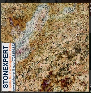 Kashmir Gold Granite Slabs & Tiles, India Yellow Granite