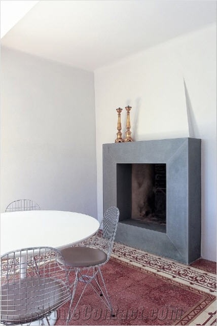 Camino in Pietra Serena, Fireplace in Pietra Serena