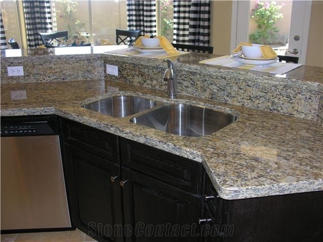 Adoquin Amarillo Granite Kitchen Countertop