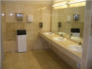 Crema Nova Marble Bath Top and Wall Covering