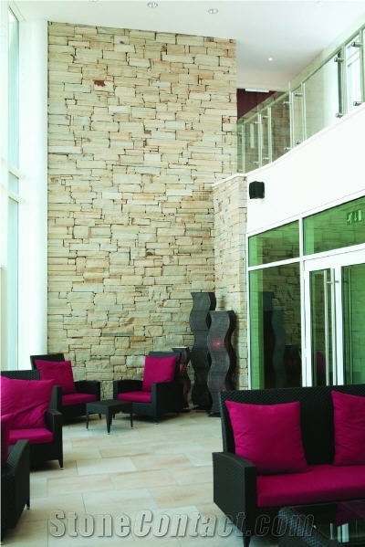 Donegal Quartzite Building, Gold Quartzite Machine Block