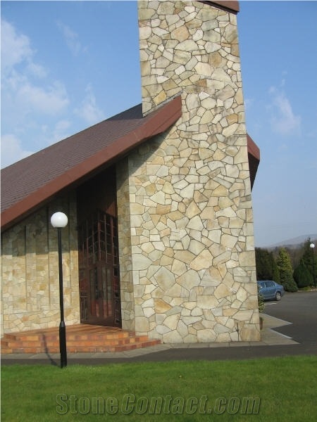 Donegal Quartzite Building, Gold Quartzite Machine Block