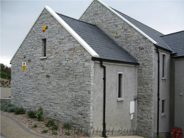 Donegal Silver Quartzite Machine Block Walling