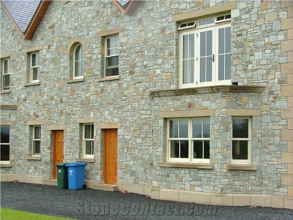 Donegal Silver Quartzite Machine Block Walling