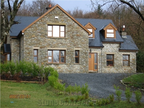 Donegal Silver Quartzite Machine Block Walling
