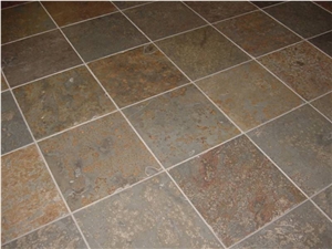 Multicolor Vermelho Slate Floor Tiles