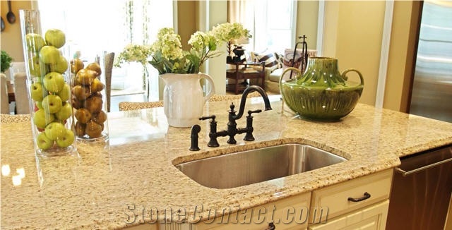 Giallo Speranza Granite Kitchen Island Countertops