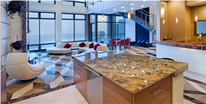 Golden Moon Granite Kitchen Countertop