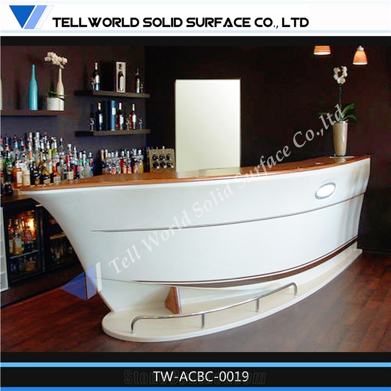 Acrylic Solid Surface Bar Counter(Translucent Panel with Led Lights)