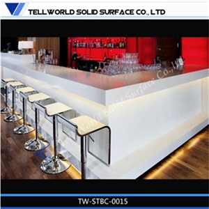 Acrylic Solid Surface Modern Luxury Led Lighted Bar Counter Acrylic Solid Surface Modern Luxury Led Lighted Bar Counter