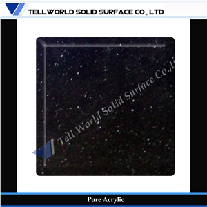 Black Pure Acrylic Solid Surface Slab,Best Quality with Factory Price
