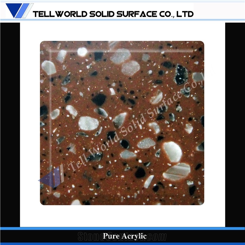Black Pure Acrylic Solid Surface Slab,Best Quality with Factory Price
