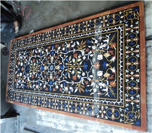 Semi Precious Stone Inlay Table Tops, Tabletop Exporter Marble Inlay Table Top Manufacturers Inlay Table, Marblecoffee Table Top