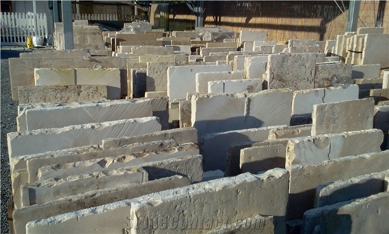 French Limestone Flooring Slabs & Tiles, France Beige Limestone