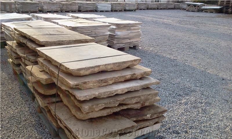 French Reclaimed Stone Flooring Slabs & Tiles, Pierre De Bourgogne Limestone Slabs & Tiles
