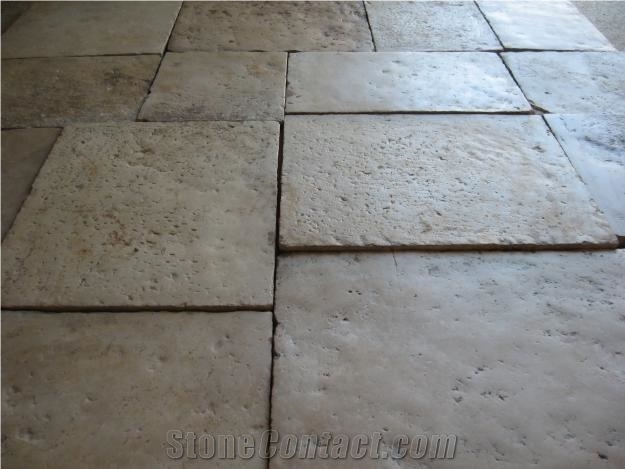 French Stone Flooring Slabs & Tiles, Reclaimed Flooring Limestone Slabs & Tiles