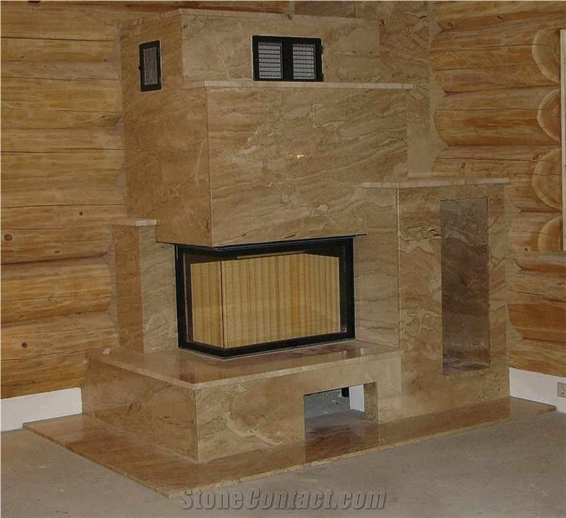 Custom Design Wood Burning Fireplace