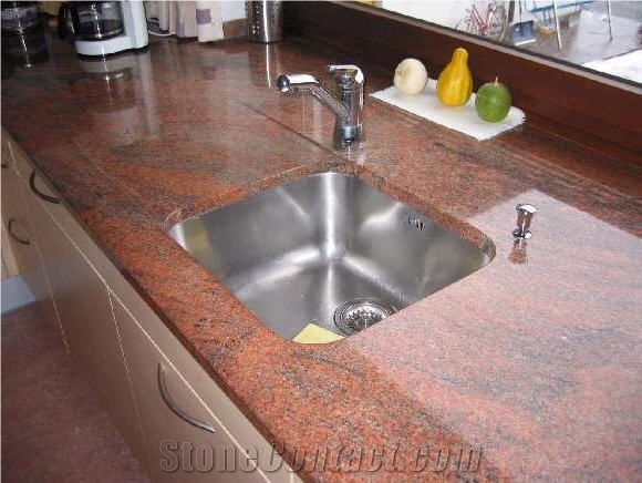 Multicolor Red Granite Countertop 