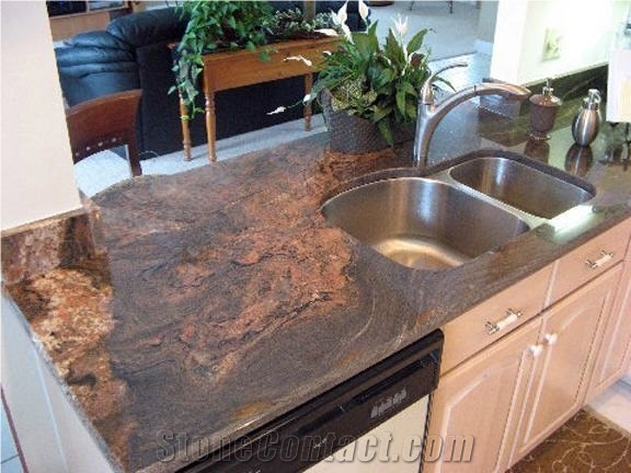 Magma Bordeaux Granite Countertops